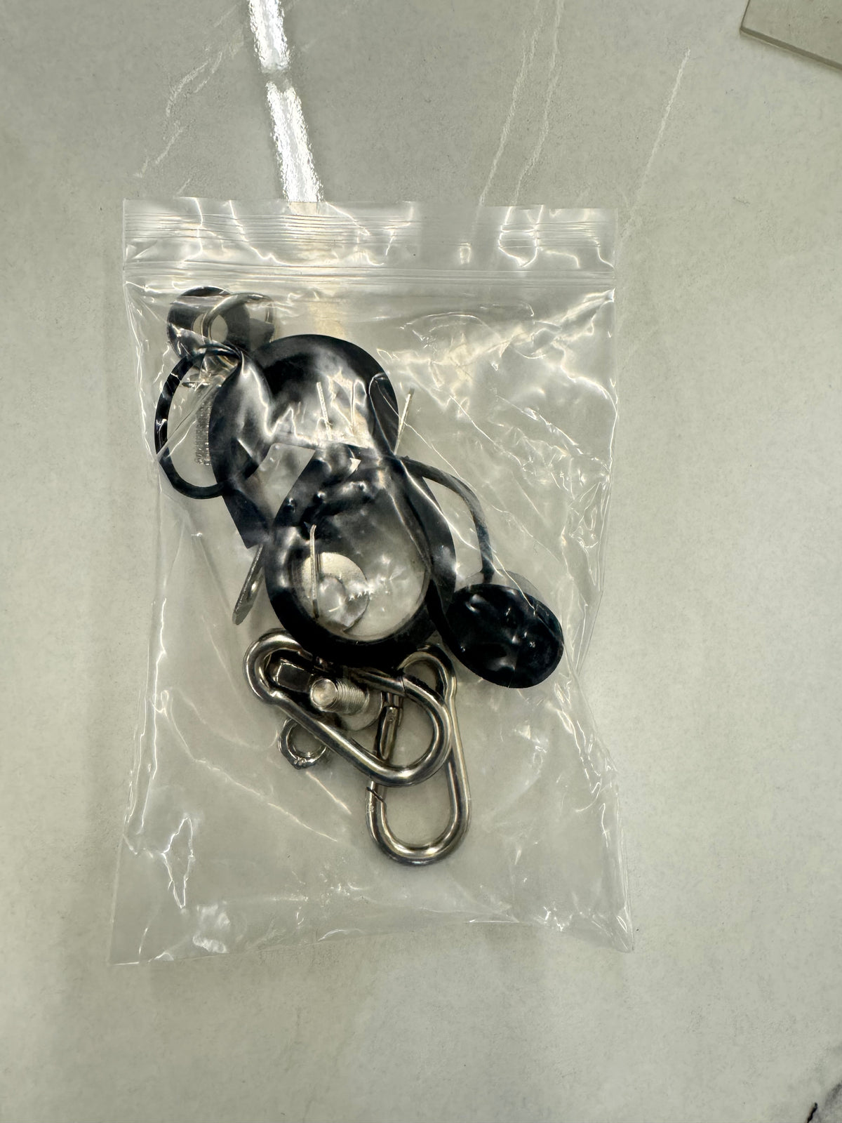 Lucky Whips OG Flag Clip and Dust Cap Kit showing flag clip attached to a whip with dust cap nearby on a plain background.