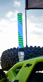 Lucky Whips XTREME 2.0 FAT WHIPS LED whip, 2-foot flexible light-up whip for vehicles or displays.