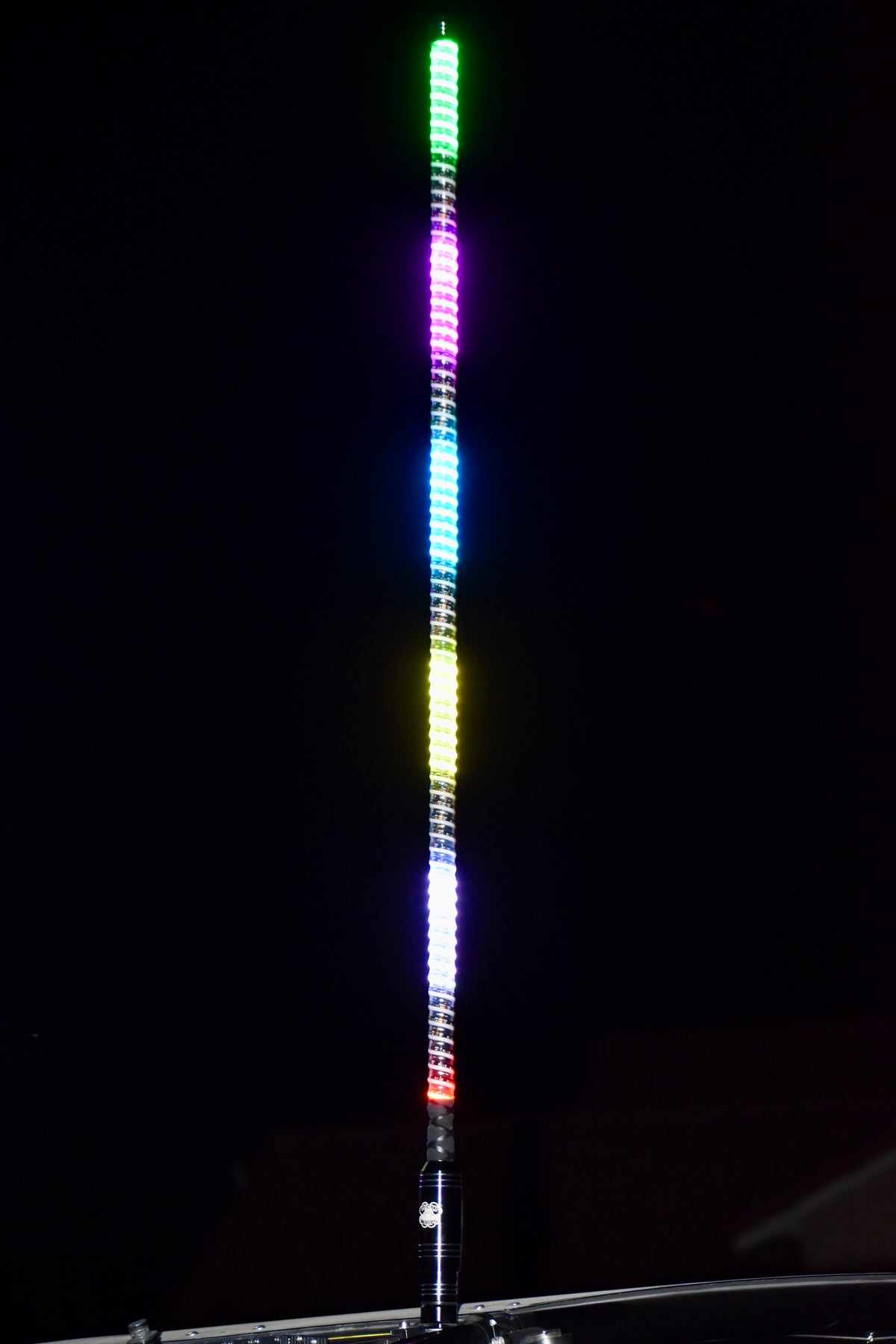 G1 LED Whips by Lucky Whips, 4-foot flexible LED light whips with bright, colorful illumination for off-road vehicles.