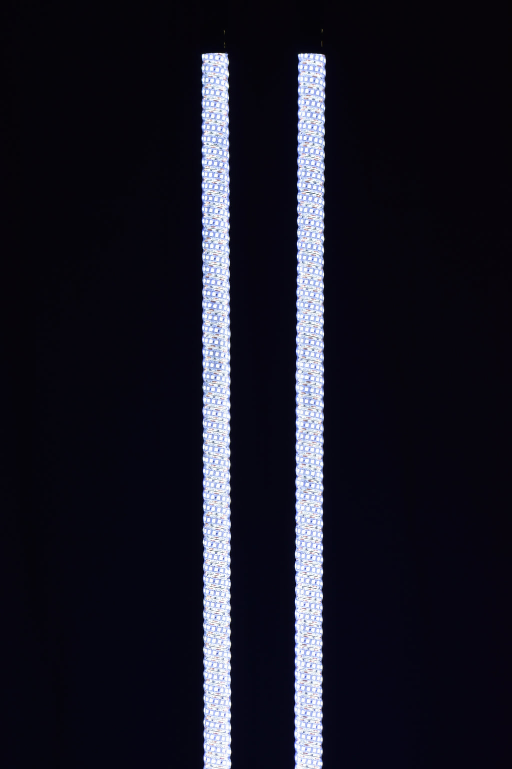 Blue HYPER LED Whips by Lucky Whips, 1-foot long LED whips with vibrant light effects on flexible, durable design