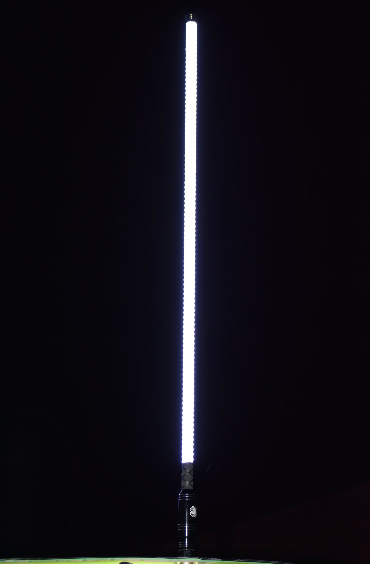 Blue HYPER LED Whips by Lucky Whips, 1ft LED whips with bright, colorful lighting for performance and entertainment.