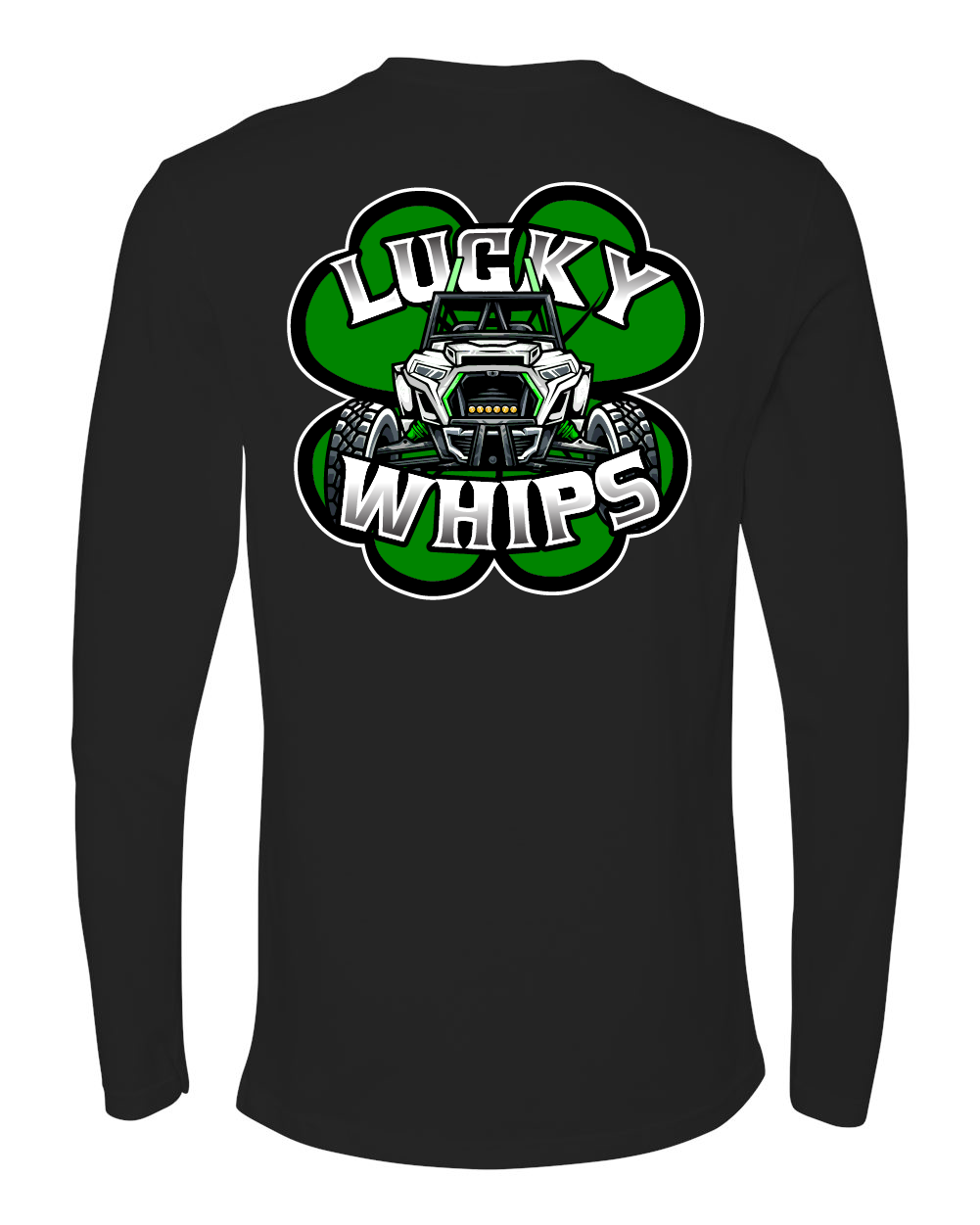 Lucky Whips long sleeve t-shirt in soft cotton, featuring a relaxed fit and a classic crew neckline.