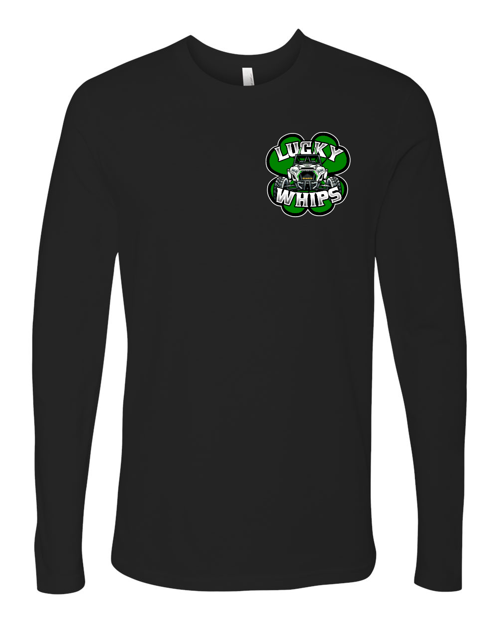 Lucky Whips long sleeve T-shirt featuring a comfortable fit and stylish design, shown in a casual, natural pose.
