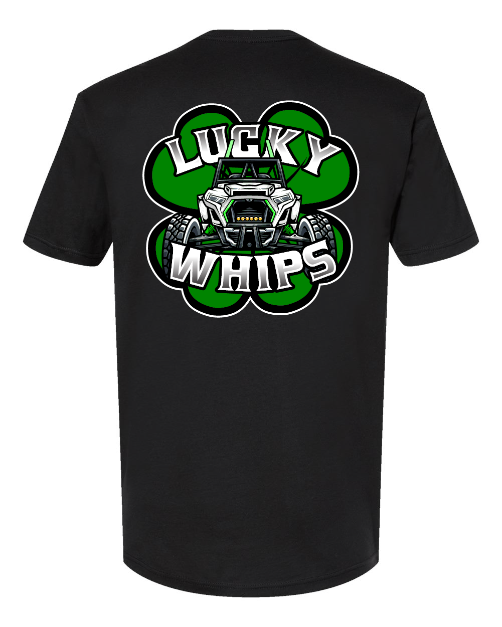 Lucky Whips short sleeve t-shirt in a vibrant blue with a relaxed fit and crew neckline, displayed on a neutral background.