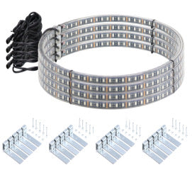 Lucky Whips RGB wheel ring lights featuring dual rings for vibrant, customizable lighting effects on vehicles or bikes.