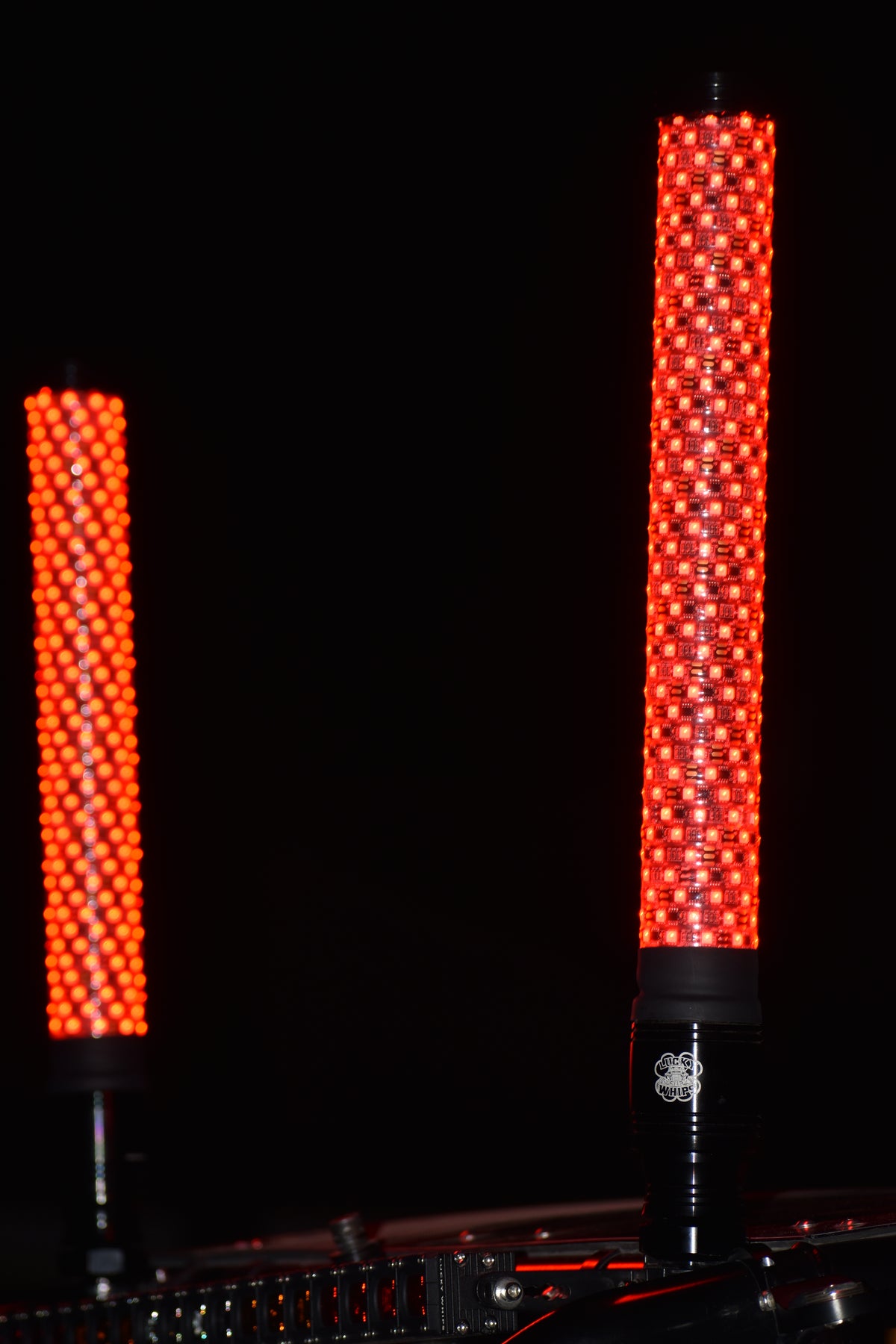 Lucky Whips XTREME 2FT Fat Whips in vibrant colors, showcasing their thick, flexible, and fun design for playful entertainment.