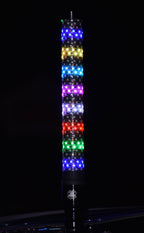 Lucky Whips XTREME 2FT FAT WHIPS with vibrant colors, showing the thick, flexible whip designed for performance and durability.