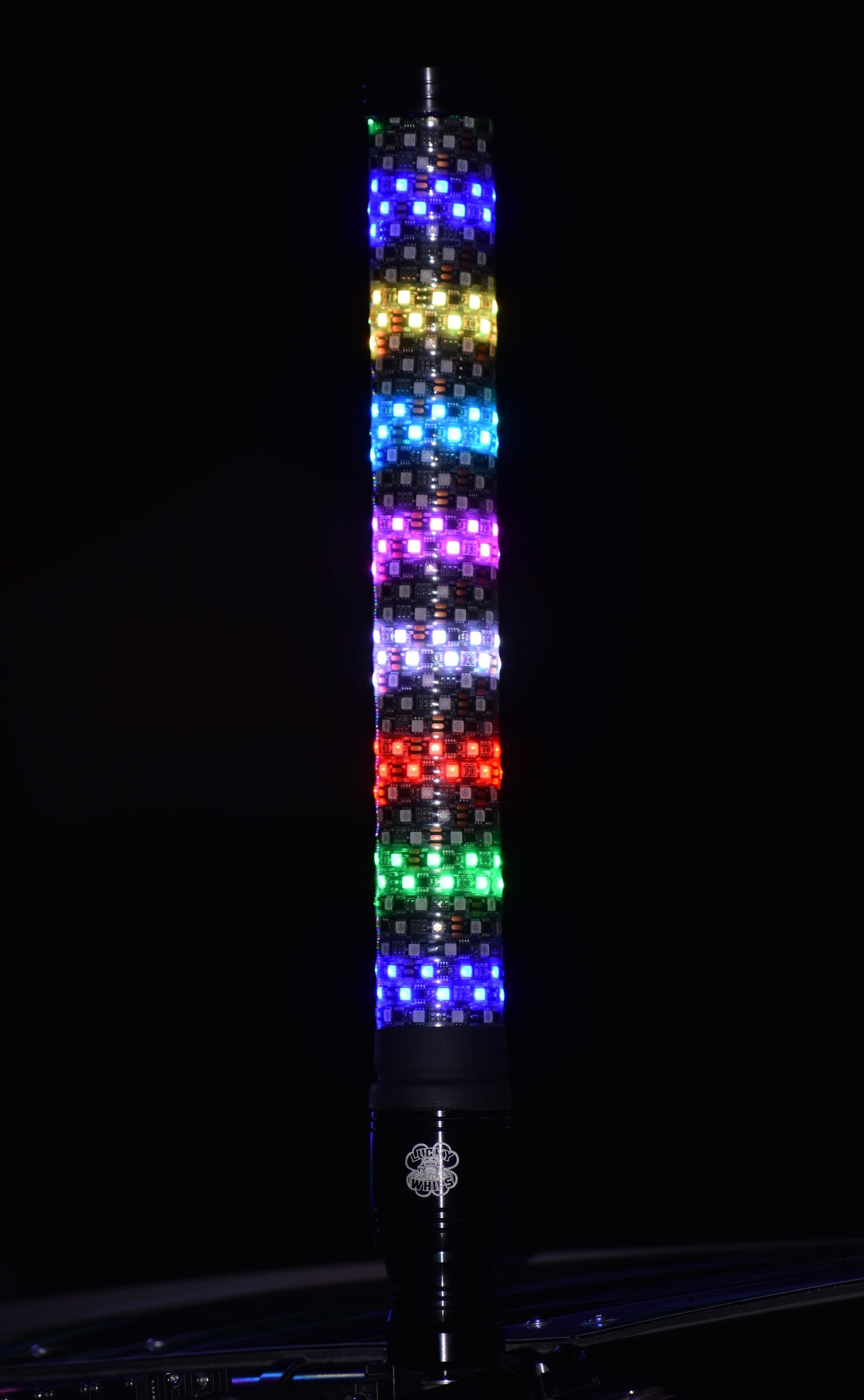 Lucky Whips XTREME 2FT FAT WHIPS with vibrant colors and thick design, displayed against a neutral background.