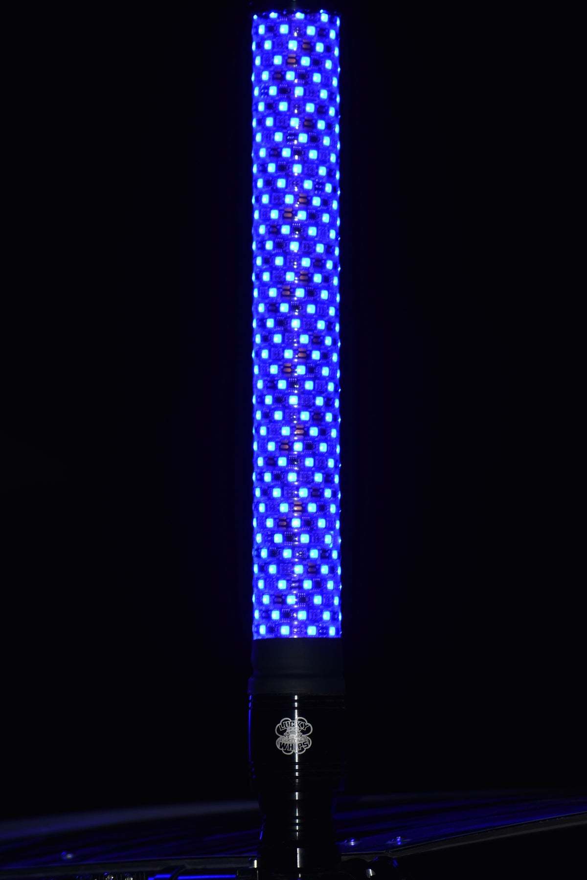 Lucky Whips XTREME 2ft fat whips, flexible and durable, shown in a close-up image highlighting their thick, vibrant design.