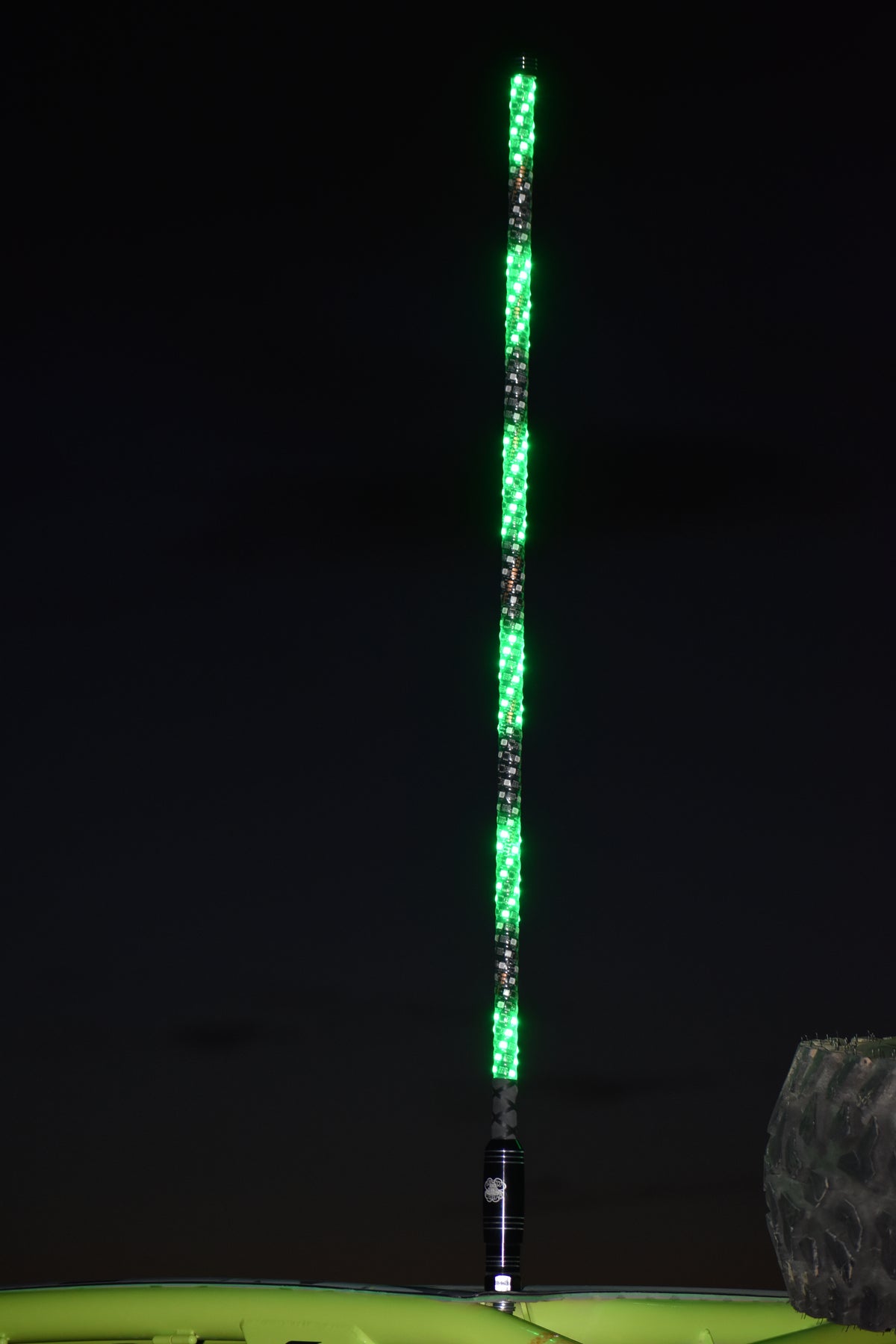 2-foot OG WHIPS LED Whips by My Store, vibrant illuminated LED light whips for vehicles or events, shown in bright colors.