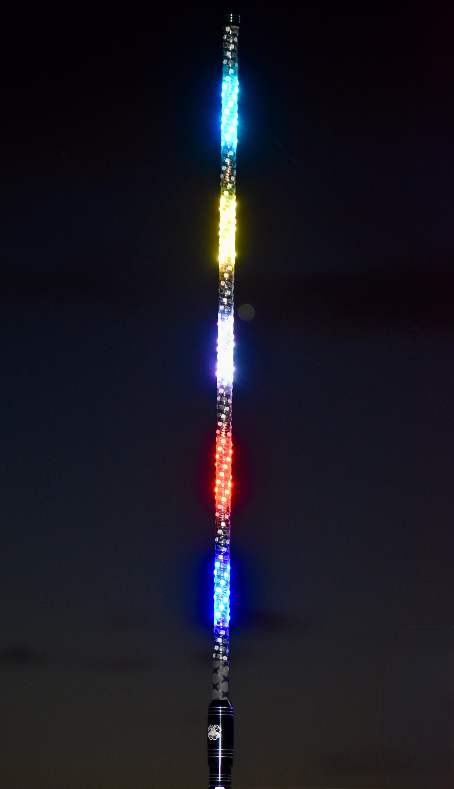 Colorful LED whips by My Store, showcasing vibrant lights and flexible design for enhanced visibility and style.
