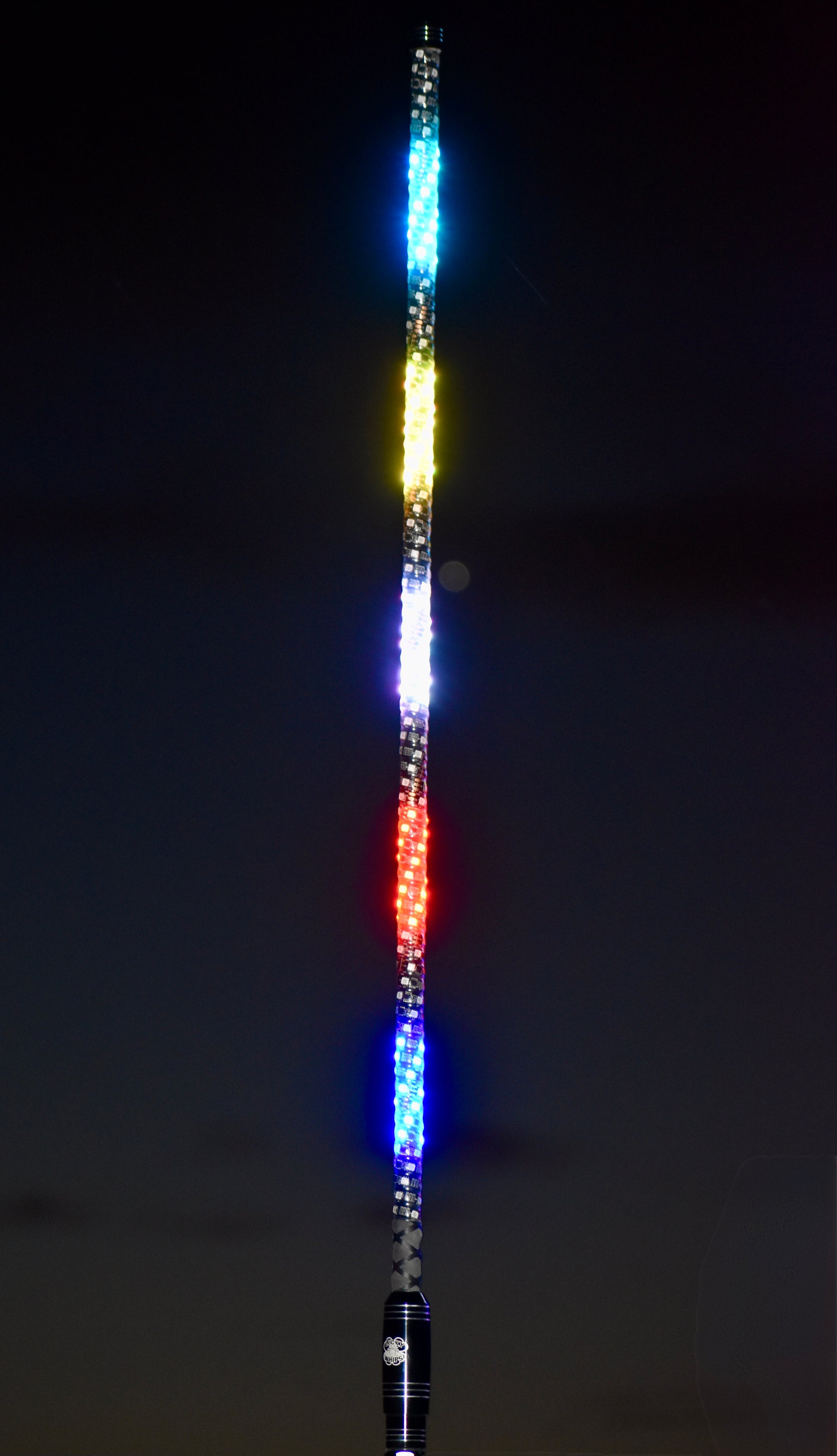 Colorful LED whips by My Store, showcasing vibrant lights and flexible design for enhanced visibility and style.