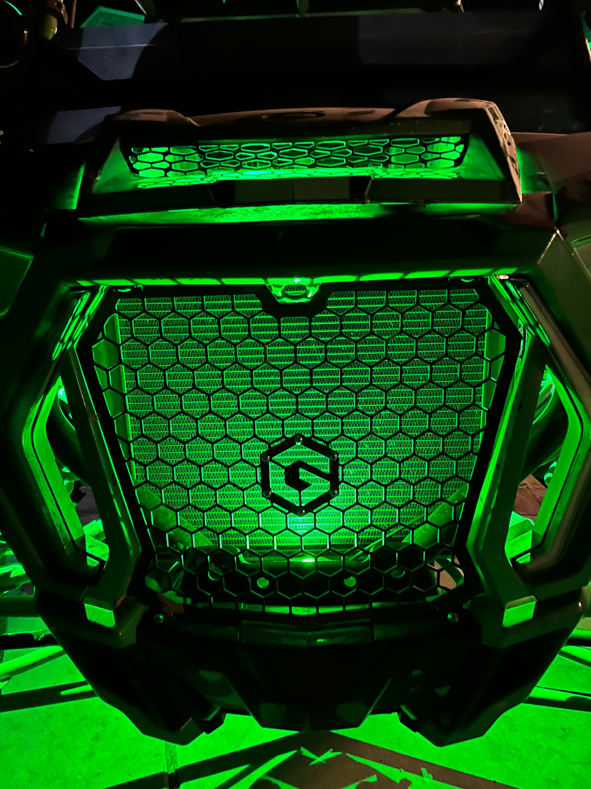 RGB LED Rock Light Kit by My Store featuring vibrant, colorful lights mounted on rocks for enhanced outdoor visibility.